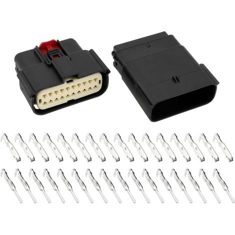 1 Jeu de Connecteurs de Fils à 20 Broches pour Lampe Automobile Modèle MX150 Connecteur Mâle Femelle à 20 Broches avec Bornes Compatible avec Molex