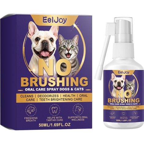 Spray nettoyant dentaire pour chiens et chats - Soin nettoyant et rafraîchissant doux pour les dents des animaux - 50 ml (1/5)