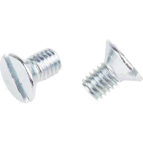 Vis à métaux RS PRO M6 à tête Fraisée fendue en Acier, 10mm ( Prix pour Sachet de 100 )