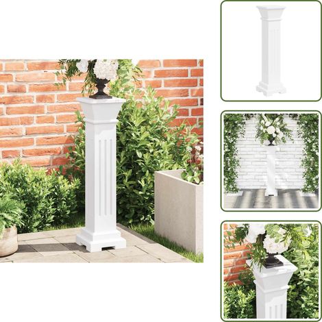 The Living Store Support pilier classique carré pour plantes MDF - Support de fleurs (1/5)