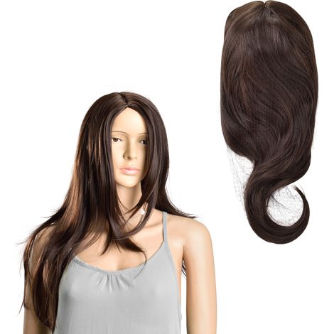 Parrucca da donna capelli voluminosi (lunghi 61cm ang) capelli lunghi / capelli finti - marrone [in.tec] (1/5)