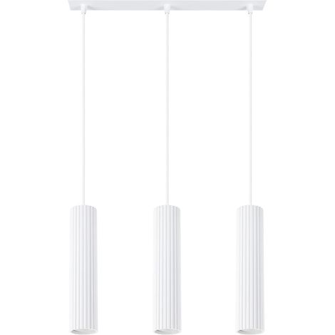 Lámpara colgante Moto blanco, 3 luces (1/5)