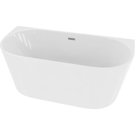 LAVITA Caldera 1500 baignoire îlot 150x75x58 cm acrylique Baignoires rectangulaires  Moderne   250 L  Revêtement antibactérien  Blanc brillant
