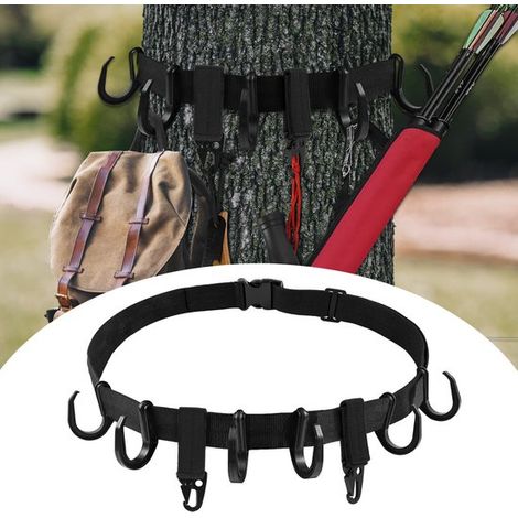 Herrajes para sujetar árboles al aire libre, ganchos y correas para el bosque, correas multiusos, correas para anzuelos de pesca (1/4)
