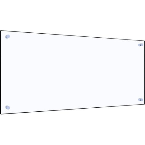 Dosseret de cuisine Fond de hotte Crédence de cuisine Transparent 90 x 40 cm Verre trempé NSME2926 (1/5)