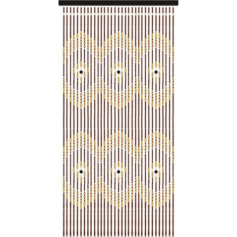 rideaux En Perles De Bois Pour Portes, Portes De Salon, Cloison De Style Rtro, Cloisons De Placards, Rideaux Faits La Main, 31 Brins, 90 X 175 Cm (1/5)