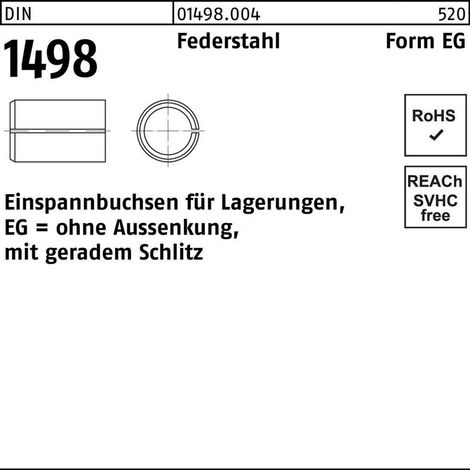 Einspannbuchse DIN 1498 Form EG EG 40/50 x 30Federstahl 1 Stück (1/2)