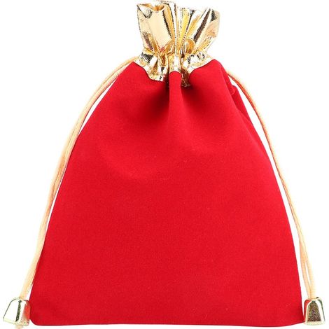 Set mit 25 Schmuckaufbewahrungsbeuteln mit Kordelzug (rot, 12 x 16 cm) (1/5)