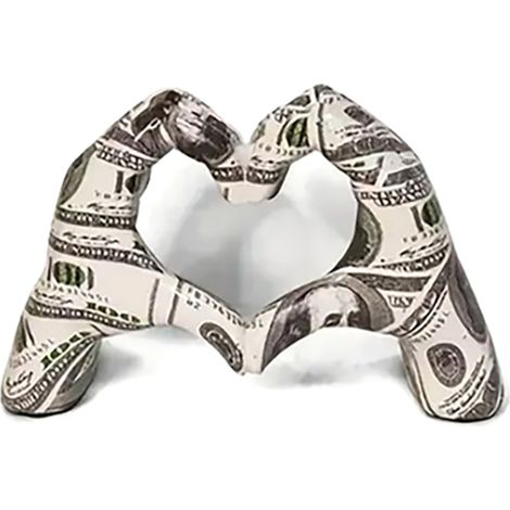 Escultura de Manos Gesto de Amor Dollar 18,5x12,5cm - SpazioLuzio