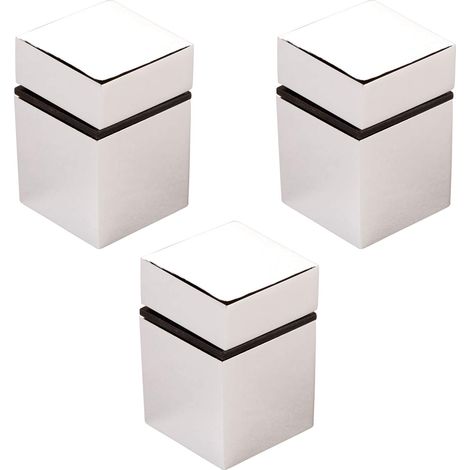 SOTECH Glasbodenträger CUBE II 30 x 30 mm Chrom poliert, 3 Stück (1/4)