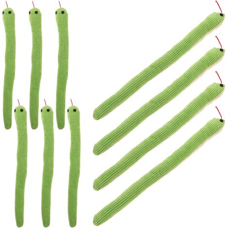 Lot de 10 Jouets Serpent pour Chat en Peluche Velours Côtelé Qui Couine (1/5)