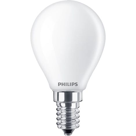 LAMPADA A LED 'SFERA' CALDA 2700K 4,3 W=40W E14 - 470 lm- 4 pezzi  - PHILIPS