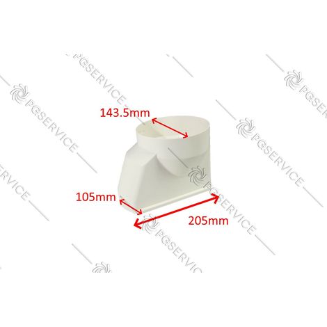 Delonghi raccordo tubo finestra 205mm condizionatore Pinguino PAC EL98 EX130 (1/2)