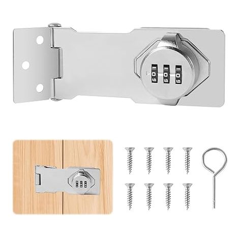 Serrure à Combinaison Sans Clé 3 Chiffres,Serrures de Mot de Passe D'Armoire Domestique,4,5 pouces serrure combinaison code,Applicable à Petites Portes D'armoires, Porte de Grange,Armoires (1/5)