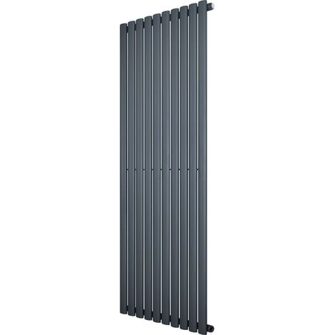 Oval Single Column Radiator - 1600 x 600mm - Anthracite Grey (1/5)