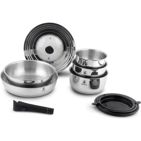LAGUIOLE CUISSON - Set de 10 pièces amovible inox induction - "Réactif" (1/5)