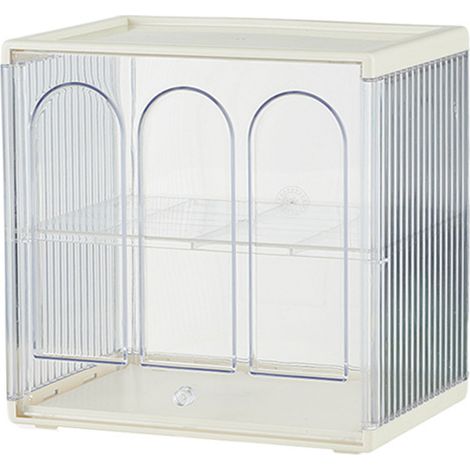 Lot porte-gobelets bureau plastique transparent blanc laiteux rangement verres eau café armoire tiroir boîte (1/5)