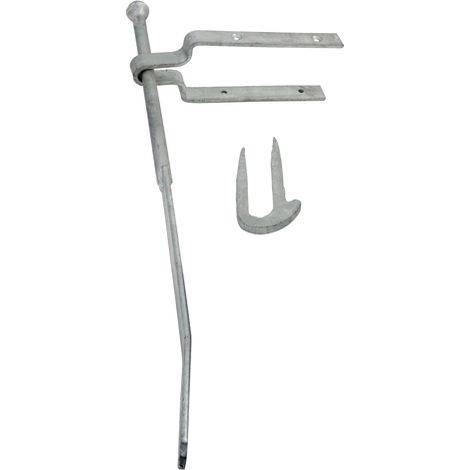 TIMCO Spring Gate Fastener Set With Staple Catch Hot Dipped Galvanised - 610mm