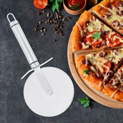 Pizzaschneider aus Edelstahl, Rad, Rolle, Klinge, Küchengebäck, Pfannkuchenschneider (1/5)