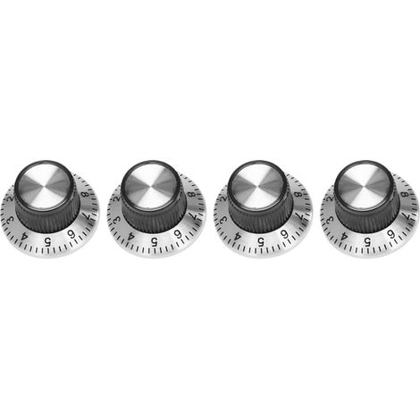 4 potentiomètres métal plateau 0-9 bouton axe 6mm (1/5)