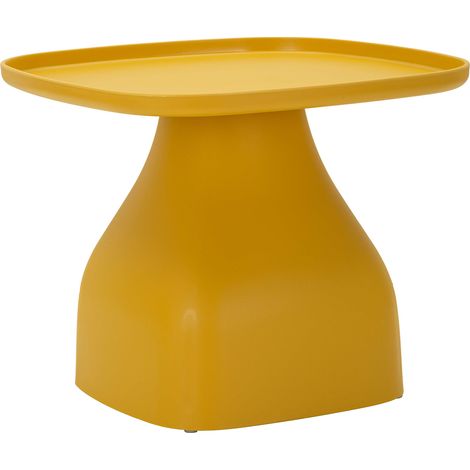 Couchtisch Matata, Geeignet für Indoor/Outdoor, Quadratisch, Tischplatte Gelb, 48x48x38h cm Gelb