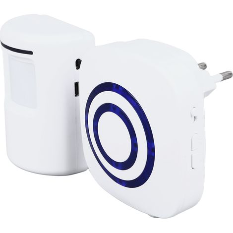 Sonnette sans fil avec plusieurs options musicales, design séparé, sonnette à capteur haute sensibilité pour la maison (1/5)