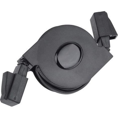 Câble Ethernet, Cordon De Câble Réseau LAN CAT6 RJ45 Rétractable Réglable De 1 M/2 M, Vitesse De Données Noire 1 Gbps Portable Plat(2M) (1/5)