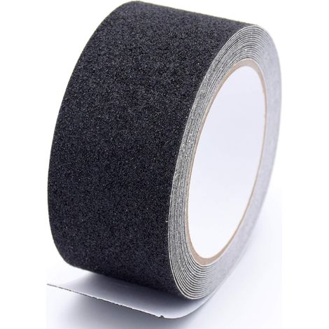 Ruban antidérapant - Ruban antidérapant haute adhérence - Bande antidérapante autocollante pour terrasses, ruban abrasif imperméable - Pour escaliers - Marches - Extérieur et intérieur - 10 cm x 5 m -