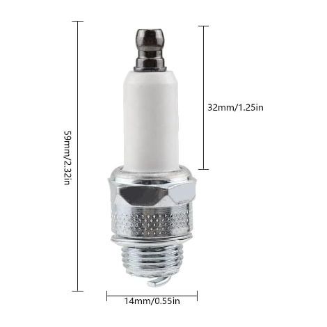 Bougies d'allumage B4LM Universelles - Lot de 4 - Compatibles avec la Plupart des Voitures et Motocyclettes-x