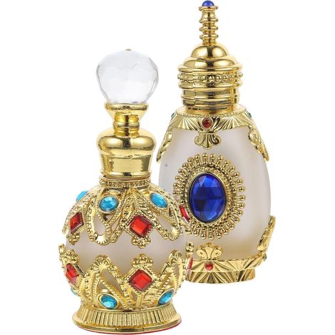 Refillable 15ml Gold Glass Perfume Bottle, Set of 2 (1/5)