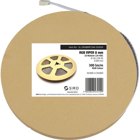 Siro LED-Band SL-VIPER 15W/m RGB 24 V/DC, punktfreies Licht, 2,5m LED Rolle (1/5)