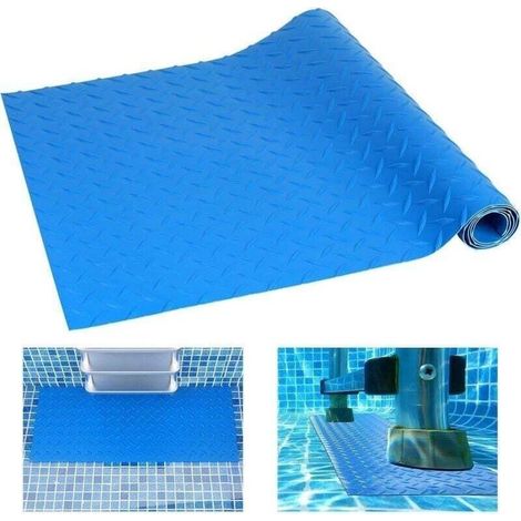Enowelir Tapis Échelle Piscine, 60x23cm, Tapis de Marche de Piscine, Tapis de Protection pour Échelle de Piscine, Tapis d’étape de Piscine, Tapis d’échelle antidérapant de Protection de Texture (1/4)