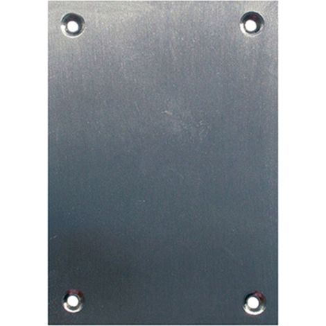 Schlüssellochplatte aus satiniertem Edelstahl 60x110mm Blister
