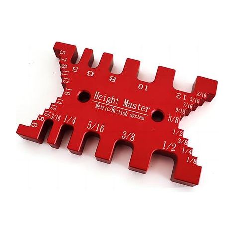 Pince à queue d'aronde en aluminium, calibre de tension métrique et impérial pour mesurer la hauteur de la table de scie à bois, outil de mesure de précision de l'écartement de la machine (1/5)