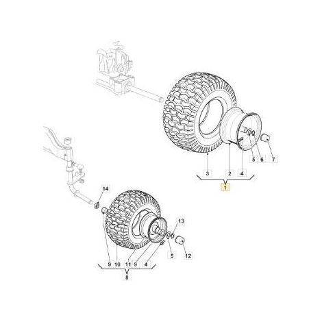 RUOTA POS.CLM-KENDA 20 K500E ORIGINALE STIGA - 382680088/0