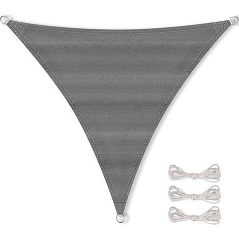 CelinaSun Voile d'ombragePare-Soleil Jardin Balcon Polyéthylène HDPE Respirant Triangle 4,6 x 4,6 x 4,6 m Anthracite (1/5)