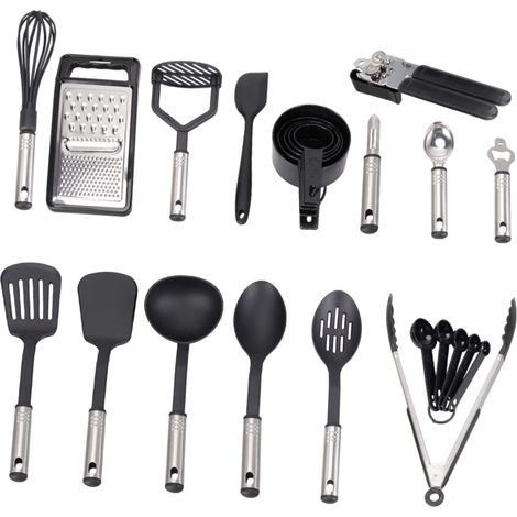 Ensemble de 24 Ustensiles Cuisine en Acier Inoxydable (1/5)