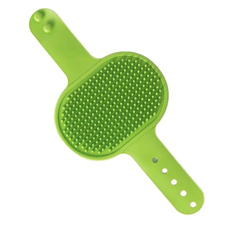 Brosse de toilettage plus douce avec peigne de massage mural pour poils longs et courts, chatons, chiens, vert, 1 brosse de massage, pour animaux de compagnie, chats, chiens (1/4)
