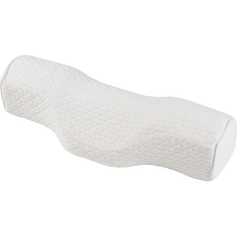 1 oreiller cervical pour dormir, oreiller de soutien cervical en mousse à mémoire de forme pour les raideurs de la nuque, oreiller de soutien cervical pour les personnes dormant sur le côté et sur le (1/3)