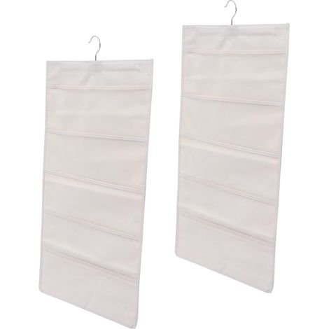 Juego de 2 bolsas de almacenamiento colgantes para armario, pared y puerta
