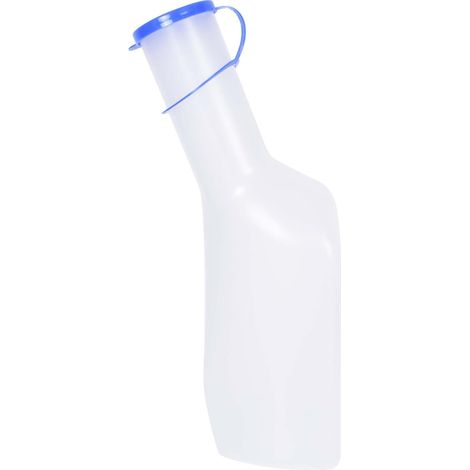 Urinoir Homme 1000 ml, Flacons d'Urine Portables, Pistolet Urinoir avec couvercle, Plastique Urinal Bouteilles, Urinoir Transparent pour Voiture, Hôpital, Personnes âgées Incontinences (1/4)