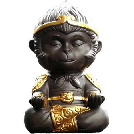 Chinesische Affenkönig-Figur, Kung-Fu-Tee-Haustier für Zuhause, Yogaraum, Teehaus, Geburtstagsgeschenk-Mediation (1/5)
