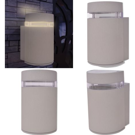 Outdoor halbzylindrische Wandleuchte grau Aluminium - Außenleuchte - Wandleuchte - LED-Leuchte - Gartenlicht - Terrasse Beleuchtet - Home & Living (1/5)