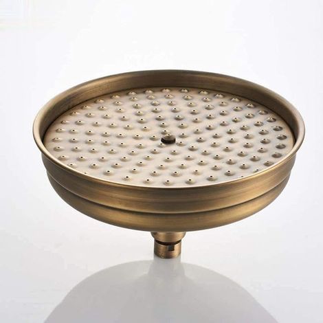 8 Pouces Laiton Antique Rond Pommeau de Douche Accessoires de Salle de Bain Pommeau de Douche de Remplacement Pommeau Douche Large tête de Douche (Standard 1/2 pouce) (1/5)