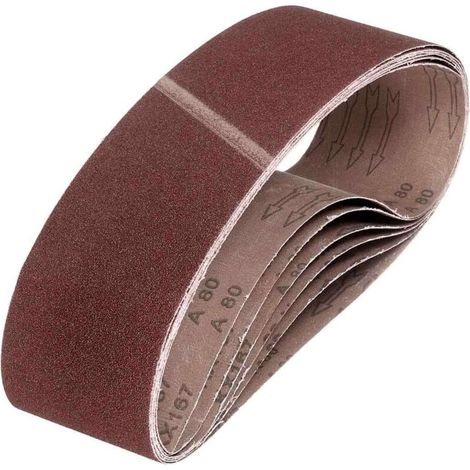6 bandes ponçage 457x76mm grain 120 - Pour ponceuse à bande - Usage professionnel intensif (1/5)