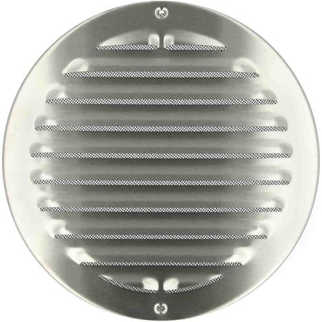 Grille d'intempéries Upmann rond acier inox brossé 200 mm