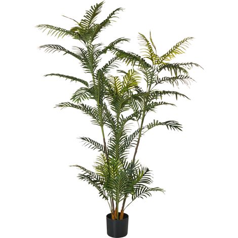 Planta artificial en maceta verde negro palmera material hojas de plástico 180 cm interior Palm Tree (1/5)