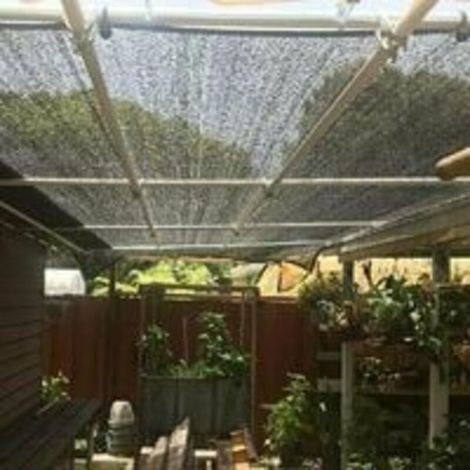 8-zackiges Schattierungsnetz, 80 % Schattierung, verstärktes, verdicktes Sonnensegel, winddichtes Netz mit Ösen (3x4m) (1/4)