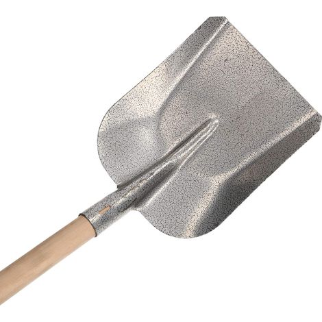 KOTARBAU Pelle de jardin robuste de 285 x 230 mm pour manche de 38 mm de diamètre - Pelle en acier pour ramasser les aliments en vrac avec manche en bois (1/5)