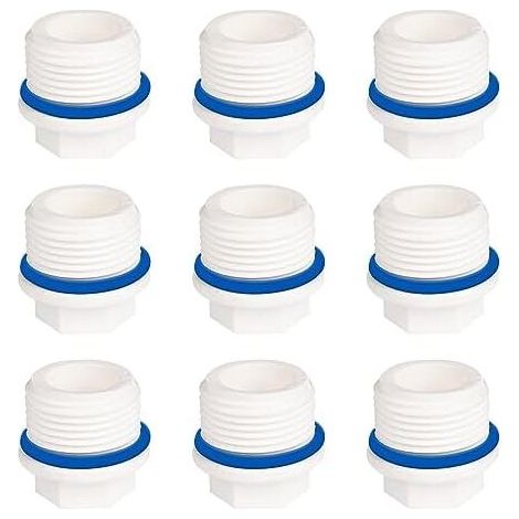 24.6mm Male Plumbing Plug 9Pcs Male Blanking Plug Pipe Sealing Plug Hexagonal Faucet Plug Plastic Hexagonal Plug Male Plumbing Plug PPR 4-Point External Threaded Plug (20mm Thread)